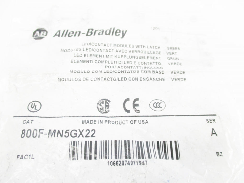 INDUSTRIAL SPARE PART 800F-MN5GX22 SER. A NSMP