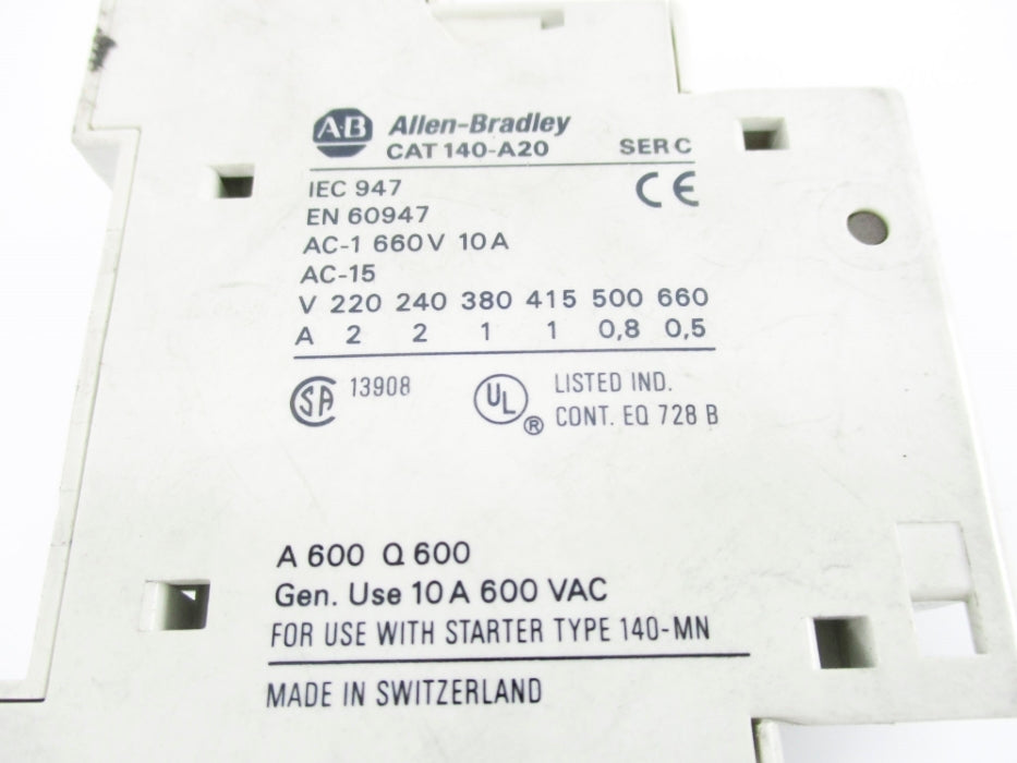 ALLEN BRADLEY 140-A20 SER. C UNMP