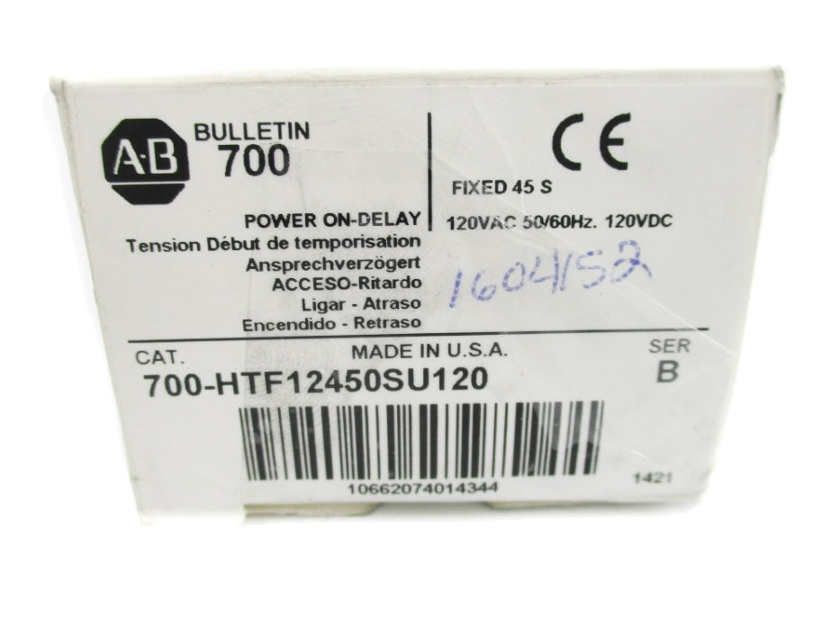 INDUSTRIAL SPARE PART 700-HTF12450SU120 SER. B 120VAC/DC 10A 45S (WH) NSMP