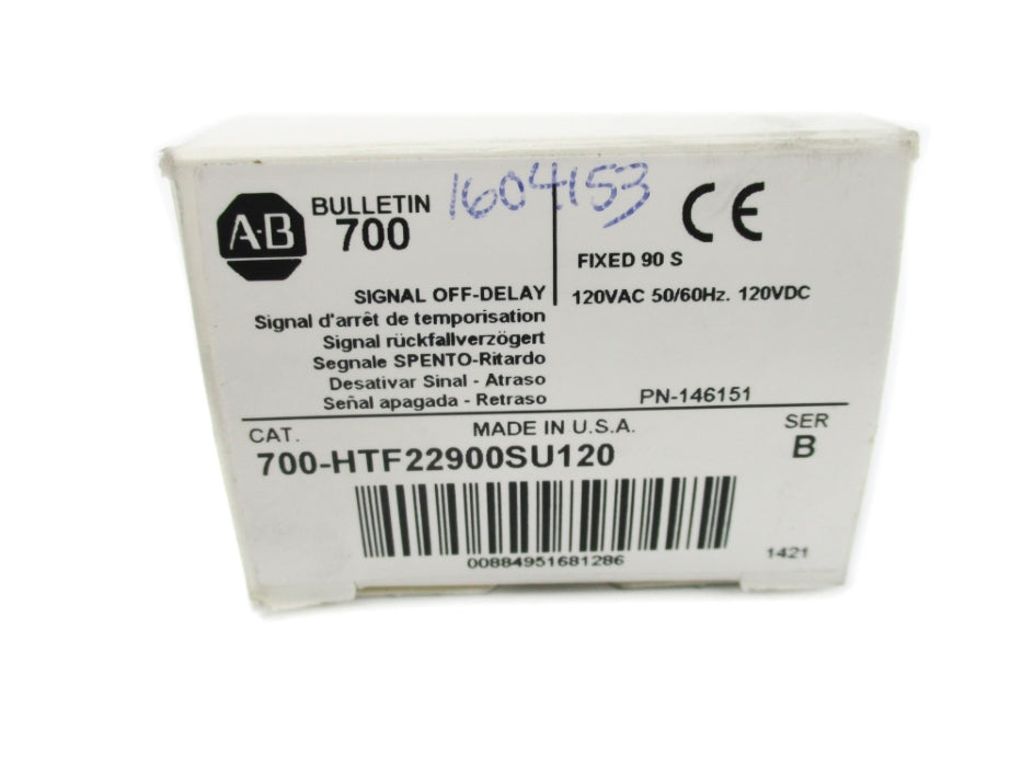 INDUSTRIAL SPARE PART 700-HTF22900SU120 SER. B 120VAC/DC 10A 90S NSMP