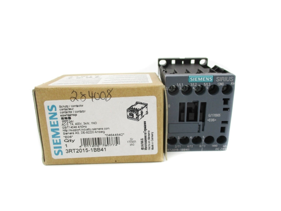 SIEMENS 3RT2015-1BB41 24VDC NSMP