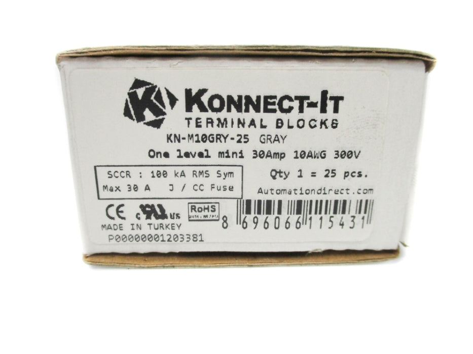 KONNECT-IT KN-M10GRY-25 (PKG OF 25) NSFS