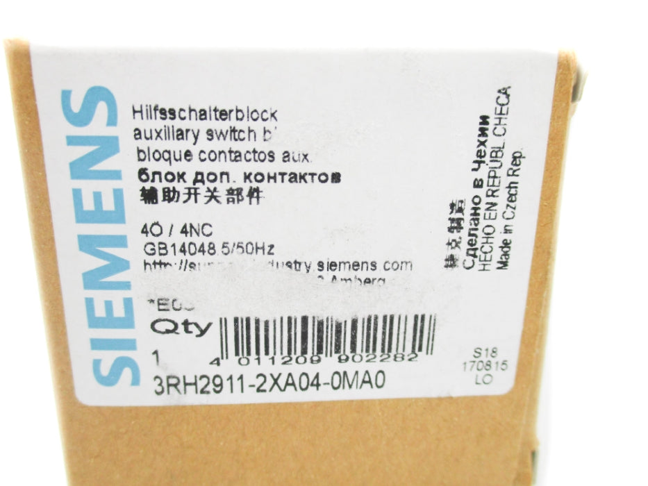 SIEMENS 3RH2911-2XA04-0MA0 NSMP