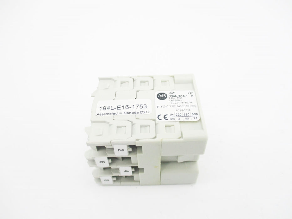 ALLEN BRADLEY 194L-E16-1753 SER. A (BR/WH) NSMP