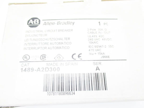 ALLEN BRADLEY 1489-A2D300 SER. A 240VAC/48VDC 30A NSMP