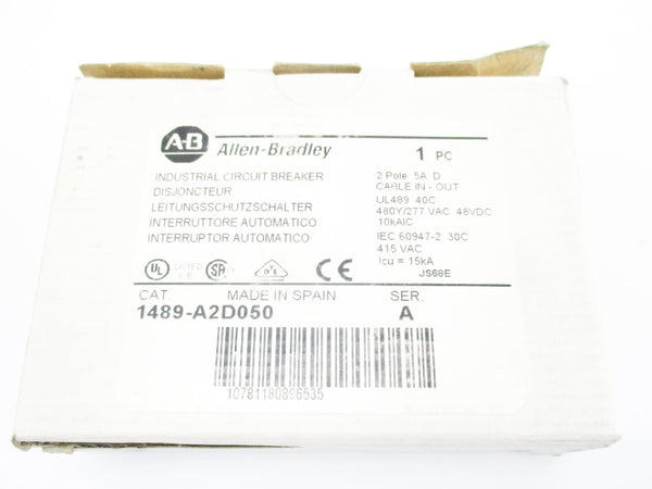 ALLEN BRADLEY 1489-A2D050 SER. A 277VAC/48VDC 5A NSMP