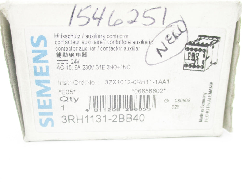 SIEMENS 3RH1131-2BB40 24VDC NSMP