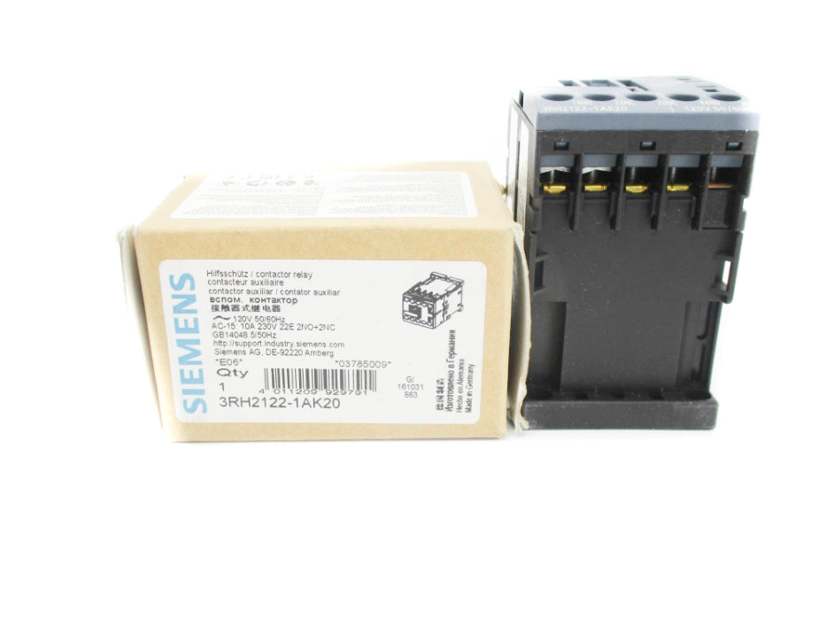 SIEMENS 3RH2122-1AK20 120V 10A NSMP