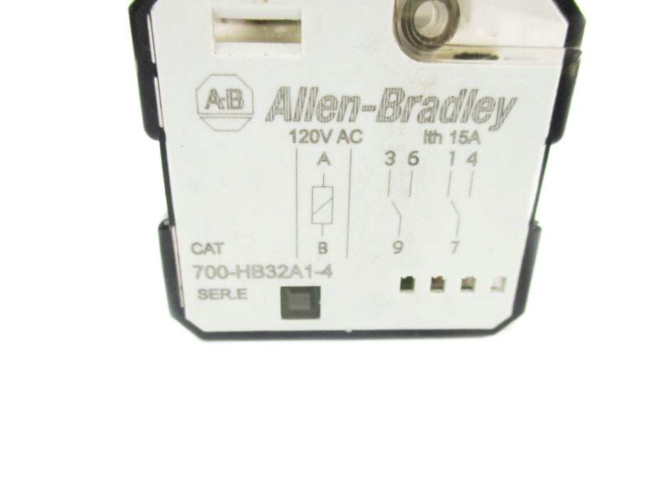 ALLEN BRADLEY 700-HB32A1-4 SER. E 120VAC 15A UNMP