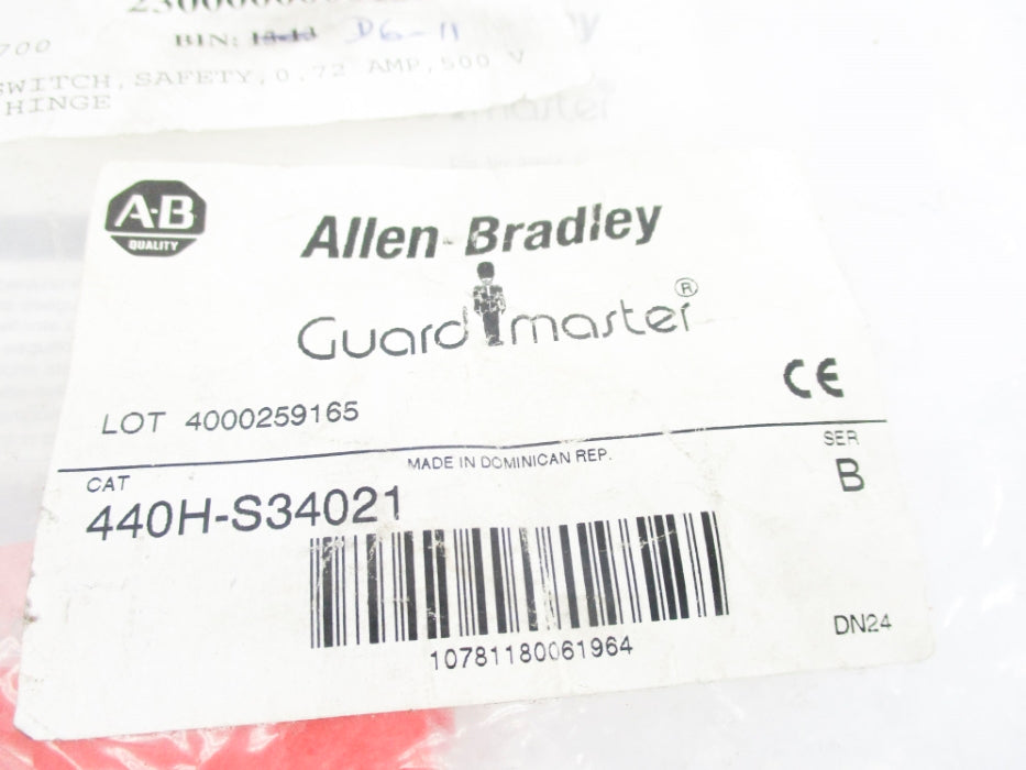 ALLEN BRADLEY 440H-S34021 SER. B NSMP