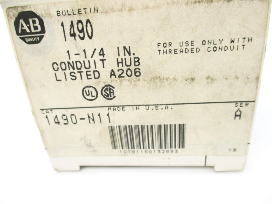 ALLEN BRADLEY 1490-N11 SER. A 1-1/4" (BK/YL) NSMP