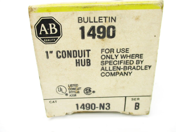 ALLEN BRADLEY 1490-N3 SER. B 1" (BK/YL) NSMP