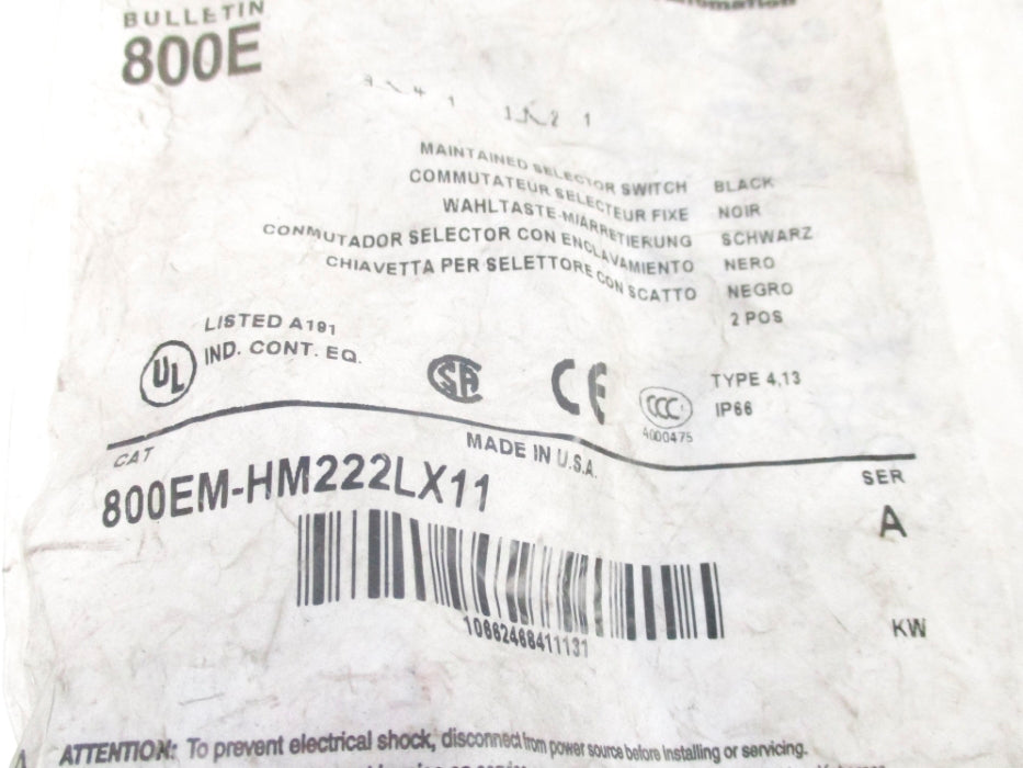 INDUSTRIAL SPARE PART 800EM-HM222LX11 SER. A NSMP