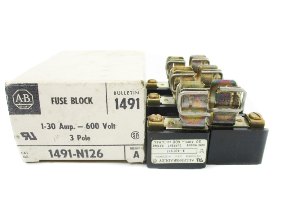 ALLEN BRADLEY 1491-N126 SER. A 600V 1-30A (WH) NSMP