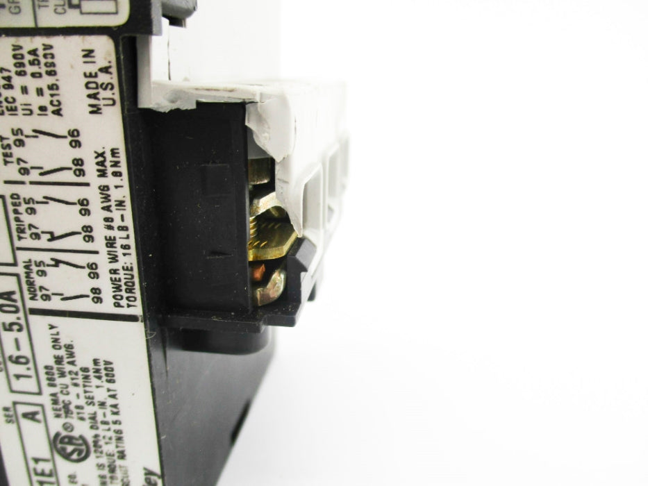 INDUSTRIAL SPARE PART 193-B1E1 SER. A 600V 1.6-5.0A (AS PICTURED) NSNP