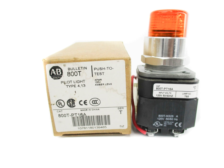 ALLEN BRADLEY 800T-PT16A SER. T (BR/WH) NSMP