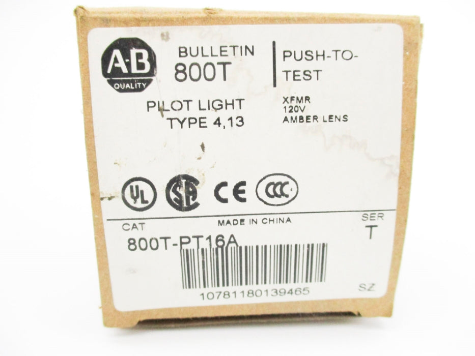 ALLEN BRADLEY 800T-PT16A SER. T (BR/WH) NSMP