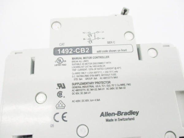 ALLEN BRADLEY 1492-CB2G010 SER. C 277V 1A NSNP