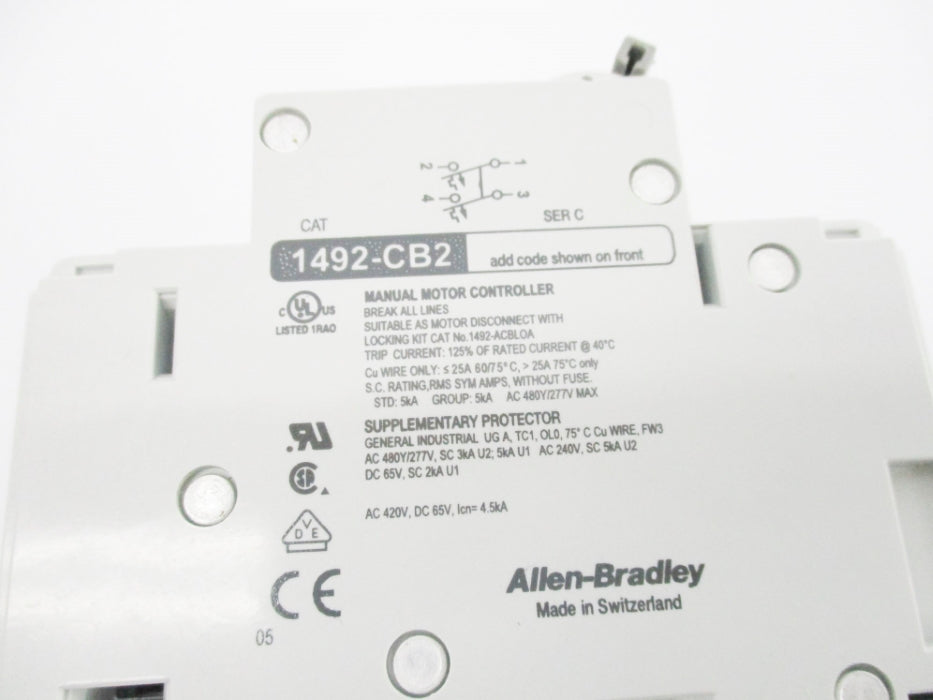 ALLEN BRADLEY 1492-CB2G010 SER. C 277V 1A NSNP