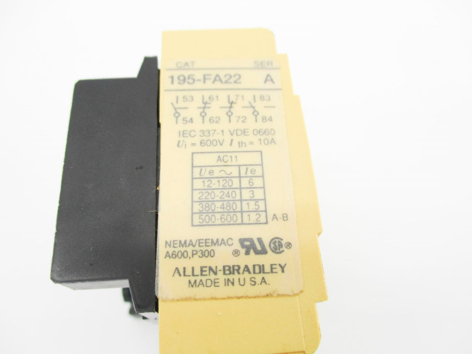 INDUSTRIAL SPARE PART 195-FA22 SER. A 600VAC 1.2A (AS PICTURED1) NSNP