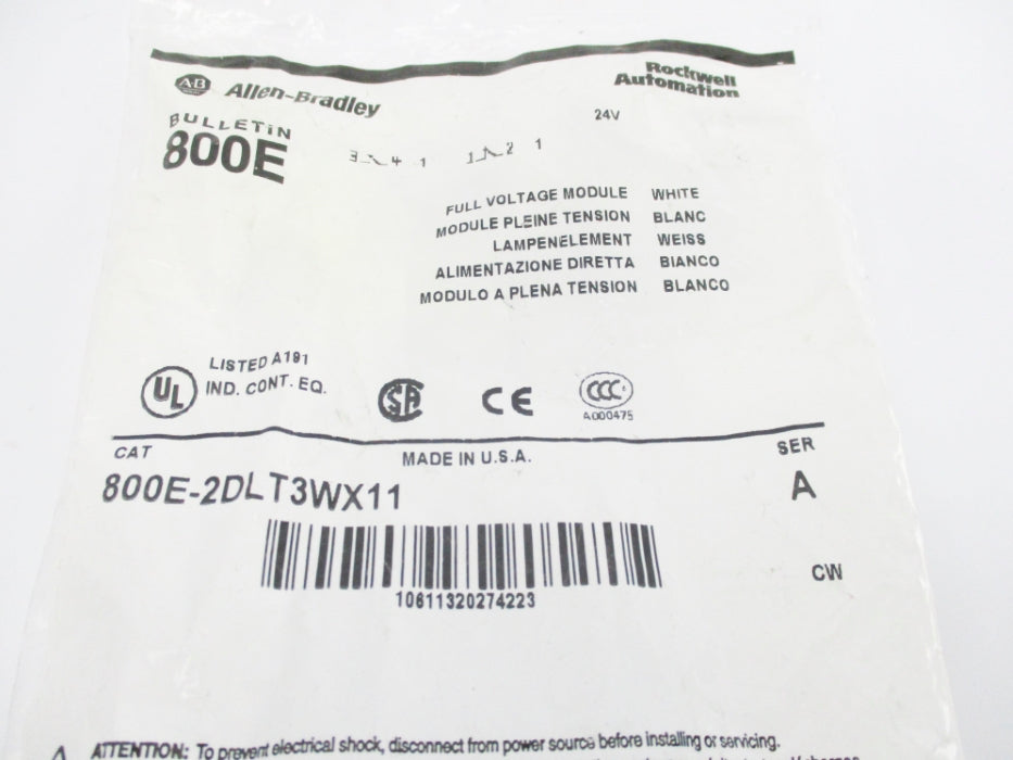 INDUSTRIAL SPARE PART 800E-2DLT3WX11 SER. A 24V NSMP