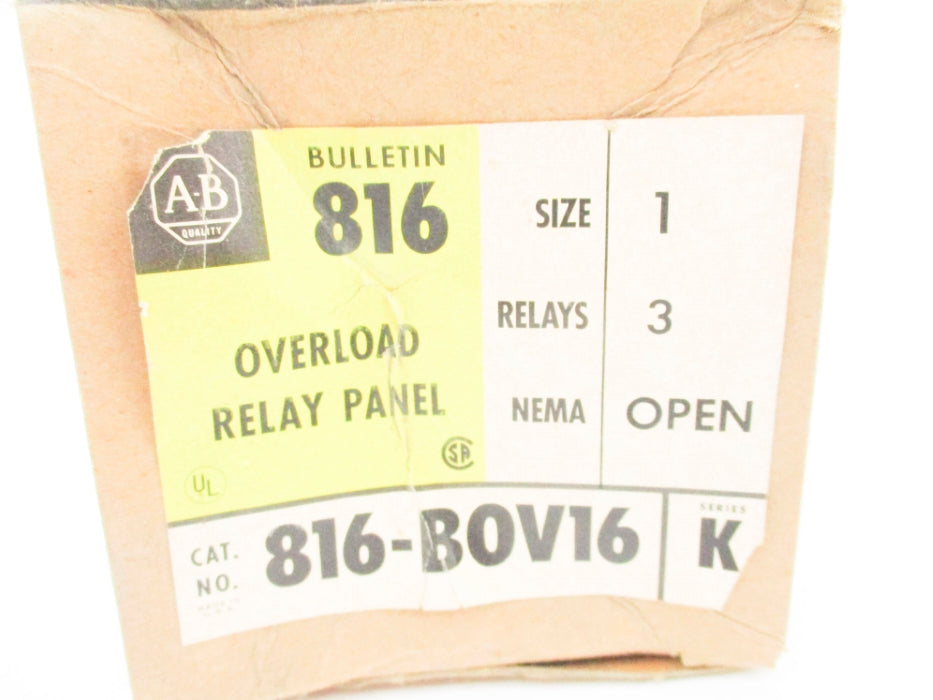 INDUSTRIAL SPARE PART 816-BOV16 SER. K (BR/YL) NSMP