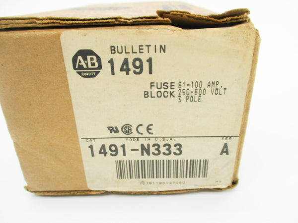 ALLEN BRADLEY 1491-N333 SER. A 250-600V 61-100A (BR/WH) NSMP