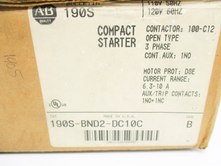 INDUSTRIAL SPARE PART 190S-BND2-DC10C SER. B (BR/WH) NSMP
