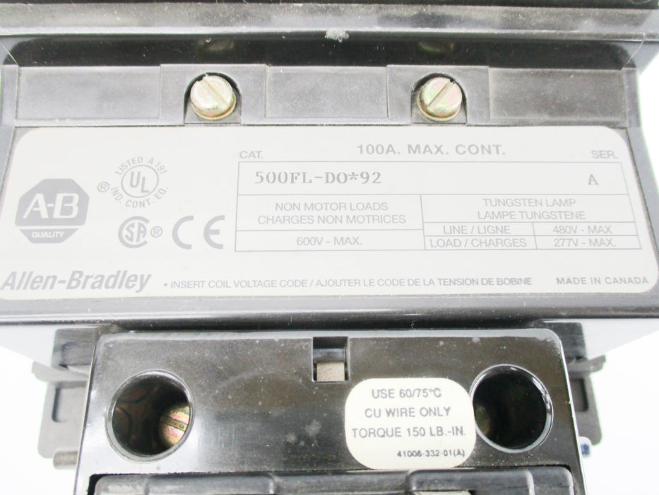 INDUSTRIAL SPARE PART 500FL-DOD92 SER. A 110-115-120V NSNP