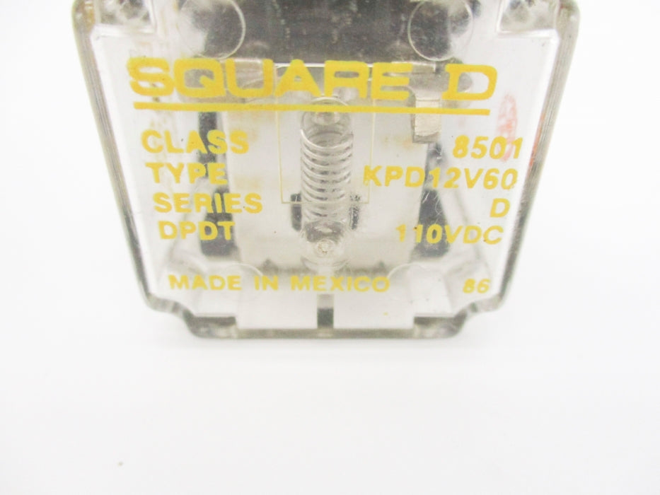 SQUARE D 8501KPD12V60 SER. D 110VDC 10A UNMP
