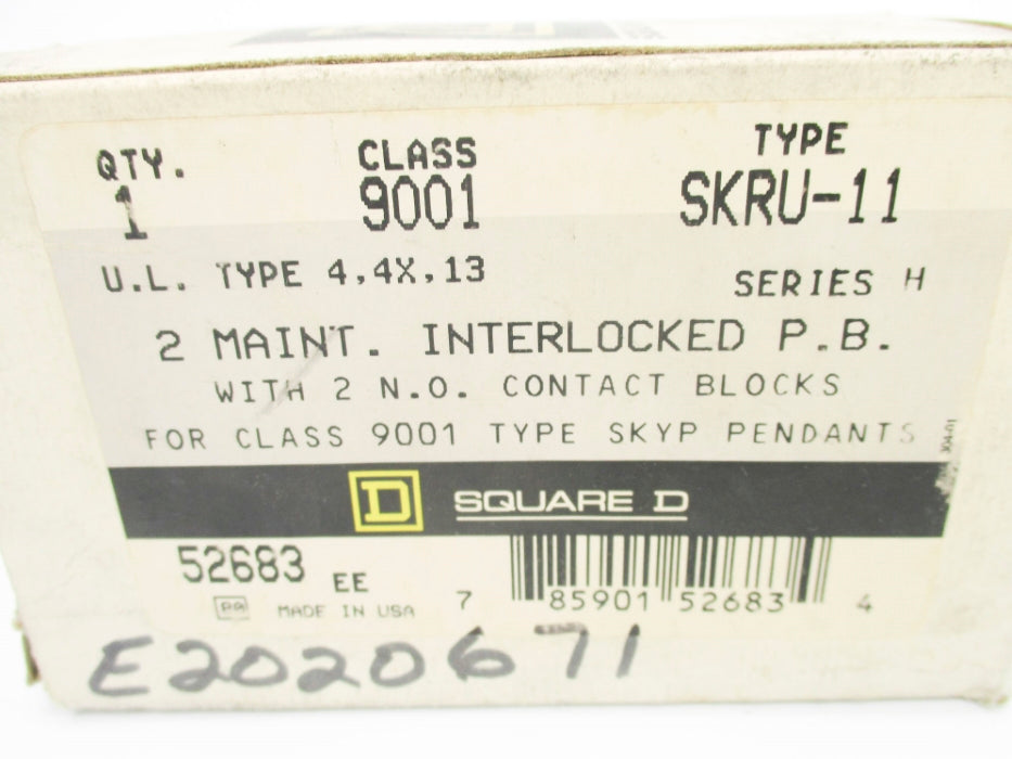 SQUARE D 9001SKRU11 SER. H NSMP