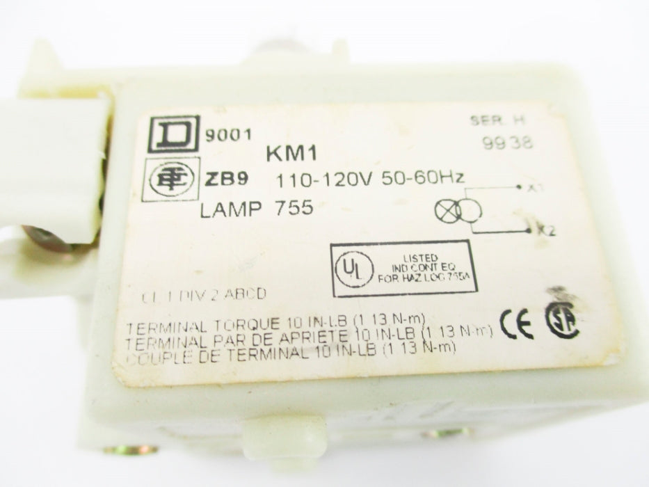 SQUARE D 9001KM1 SER. H 110-120V NSNP