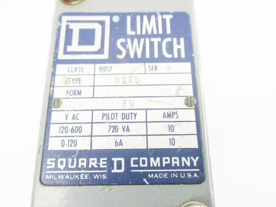 SQUARE D 9007B62D SER. A UNMP
