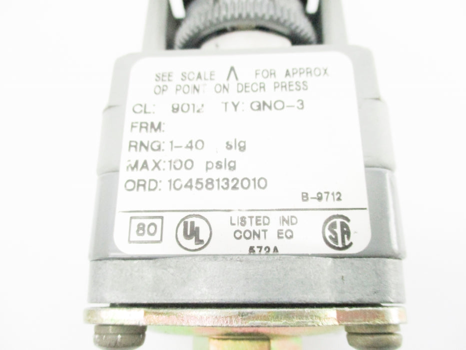 SQUARE D 9012GNO3 1-40PSIG NSNP