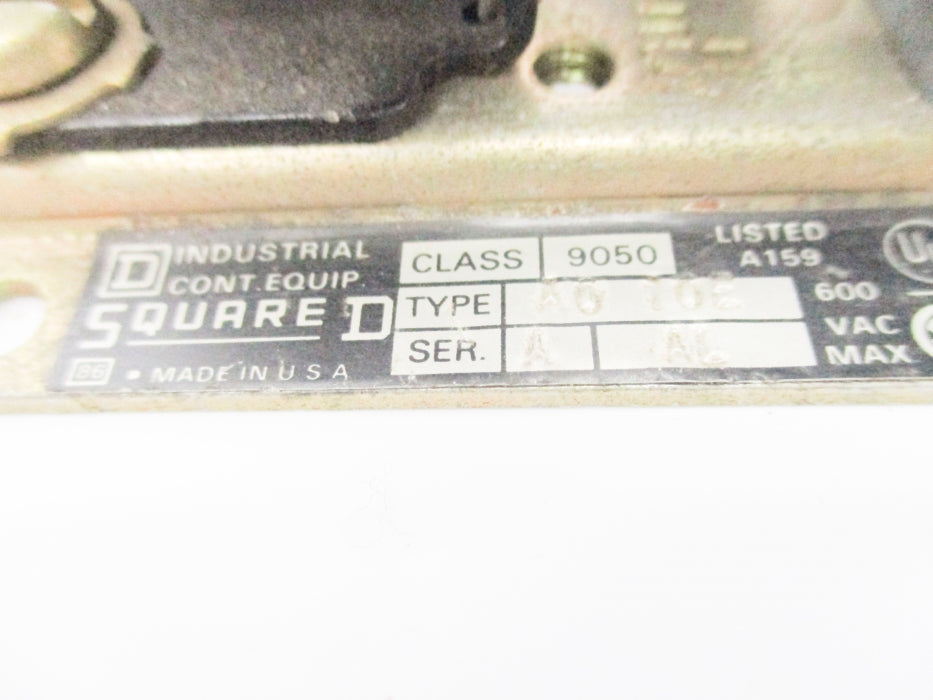 SQUARE D 9050AO10E SER.A 110/120V UNMP