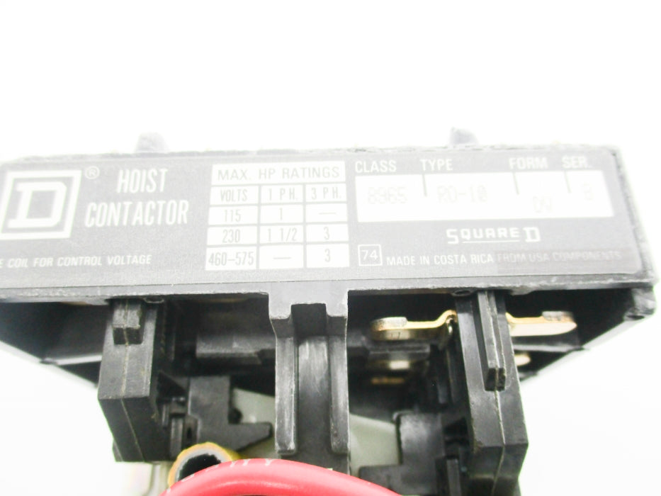 SQUARE D 8965RO10V02 SER. B 110/120V UNMP