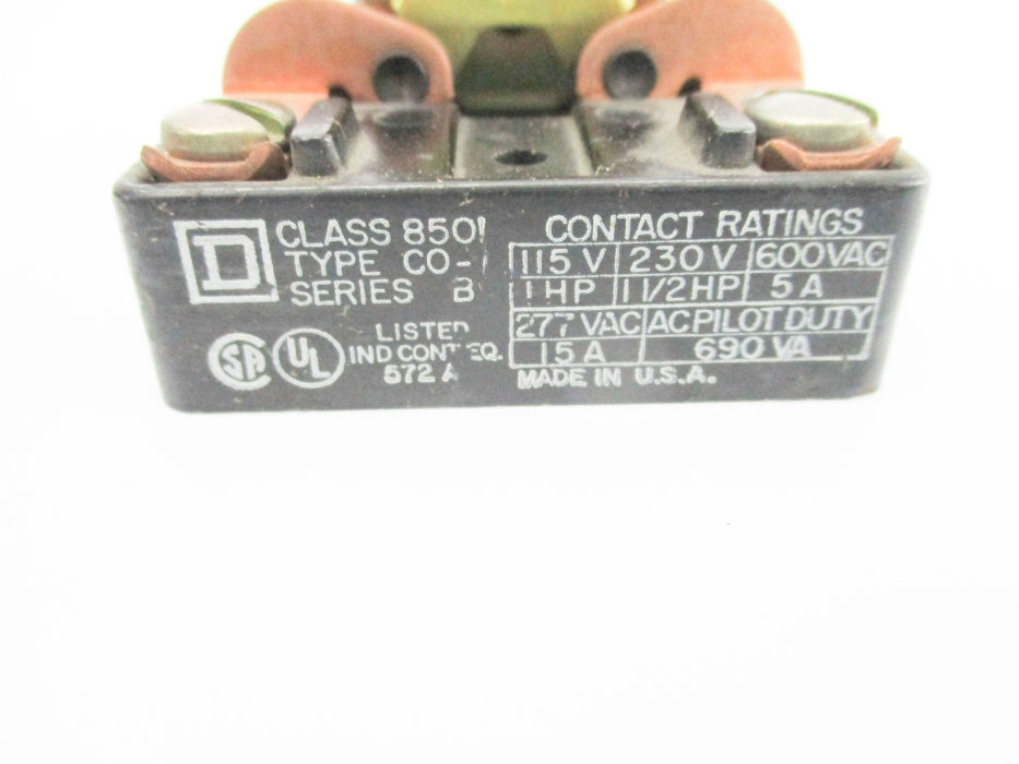 SQUARE D 8501CO1 SER. B 110-120V 15A UNMP