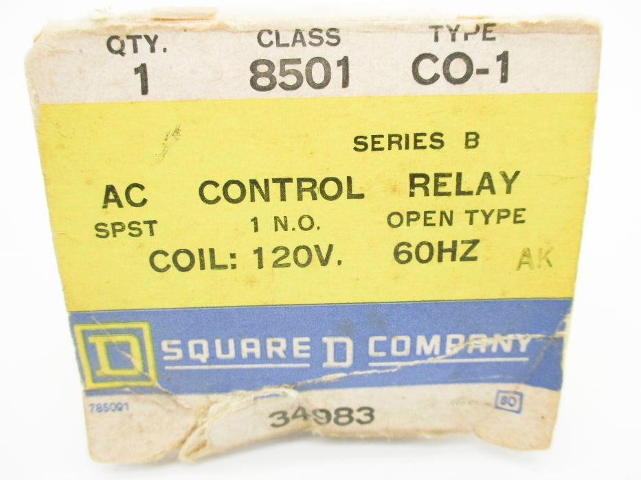 SQUARE D 8501CO-1 SER. B 120V 15A NSMP