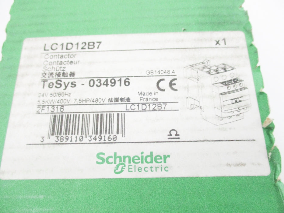 SCHNEIDER ELECTRIC LC1D12B7 24V NSFS