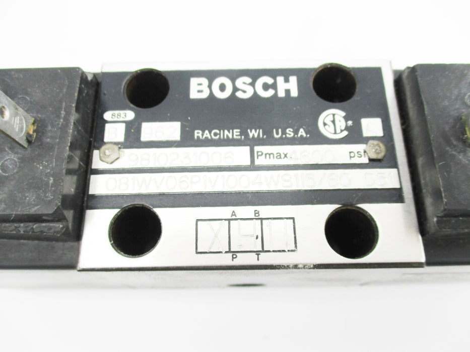 BOSCH 081WV06P1V1004WS115/60D51 9810231006 4600PSI 110/115V UNMP