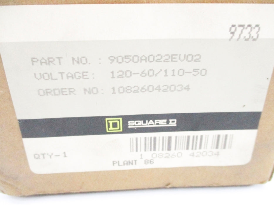 SQUARE D 9050A022EV02 110-120V NSMP