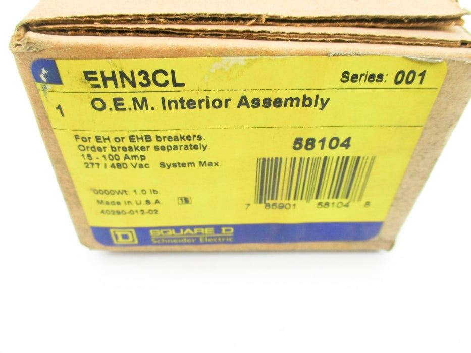 SQUARE D EHN3CL SER. 001 15-100A 277/480VAC NSFS