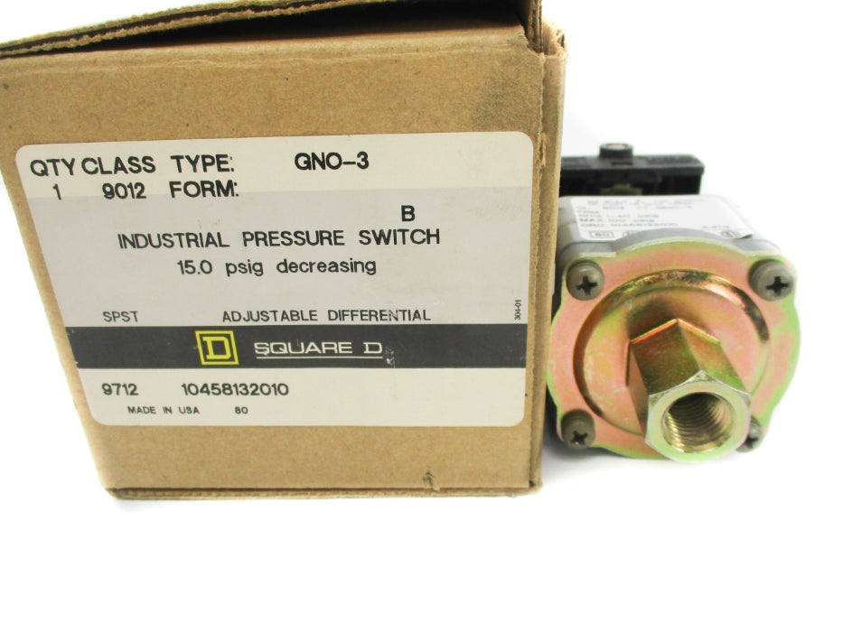 SQUARE D 9012GNO3 SER. B 15.0PSIG NSMP