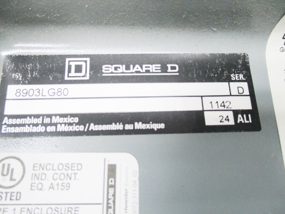 SQUARE D 8903LG80 SER. D  NSNP