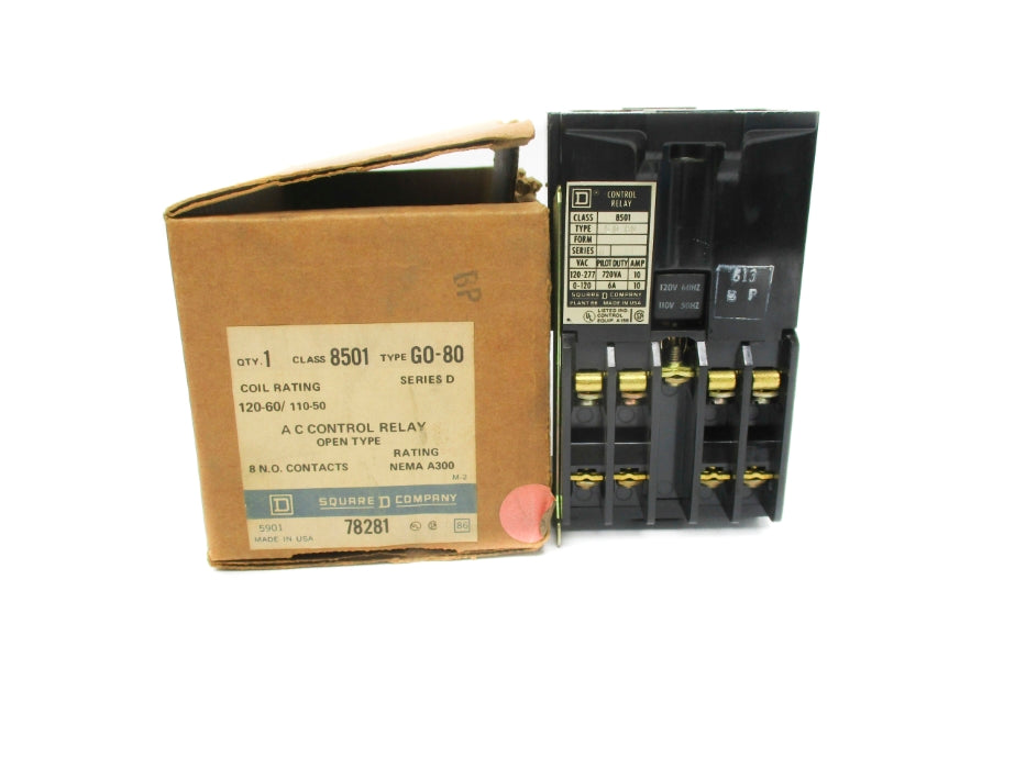 SQUARE D 8501GO80 SER. D 110-120V 10A NSMP