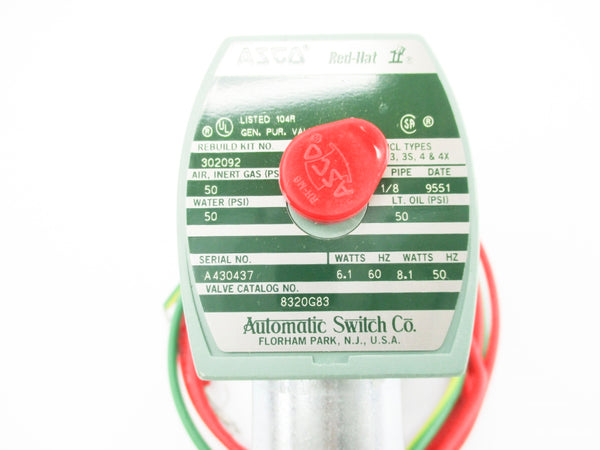 ASCO 8320G83 220-240V 50PSI  NSNP