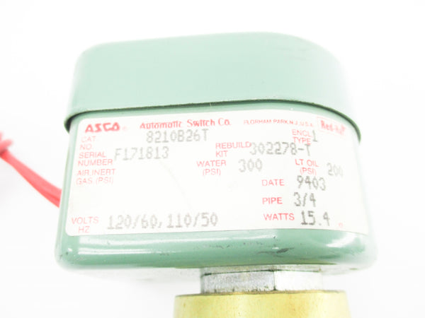 ASCO 8210B26T 110-120V 300-200PSI NSNP
