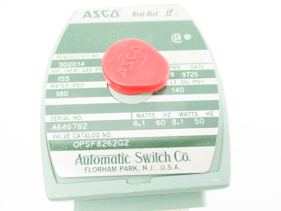 ASCO OPSF8262G2 155-180PSI NSNP