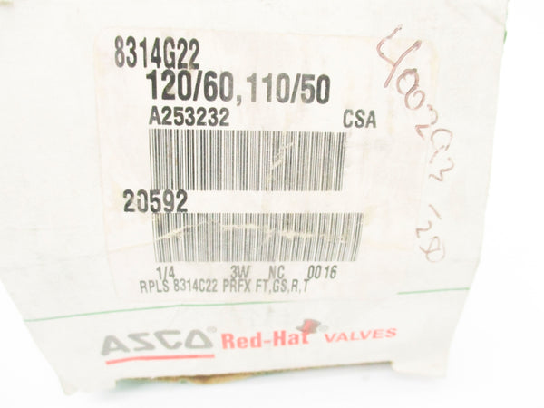 ASCO 8314G22 110/120V 230PSI 1/4" NSMP