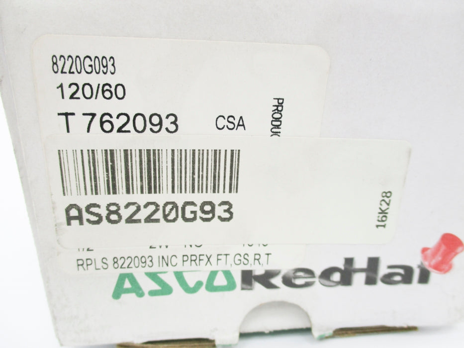 ASCO 8220G093 120V 5-125PSI 1/2" NSMP